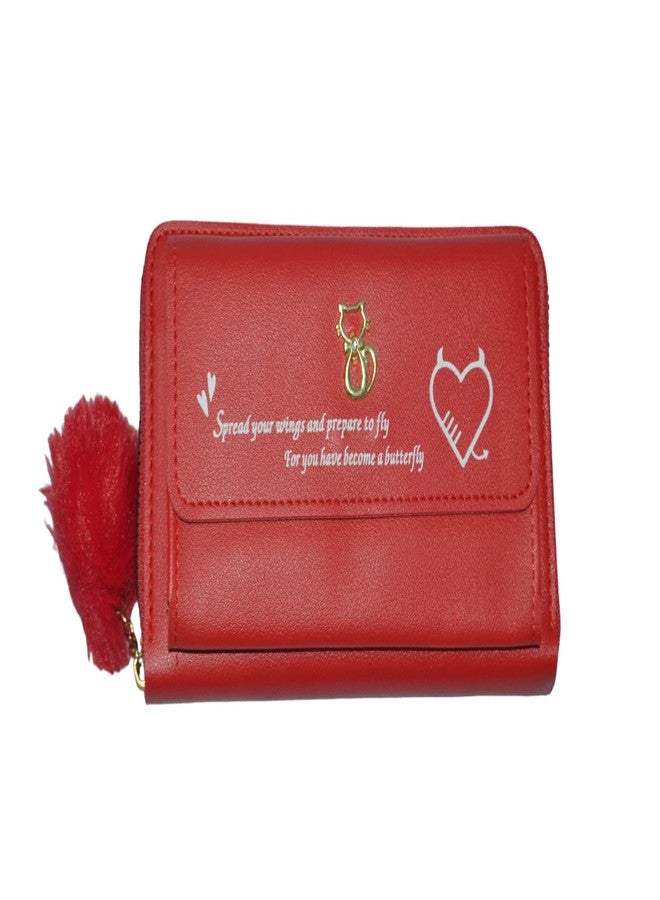 Prijam Casual PU Clutches for Girls and Women, Red - Image 1